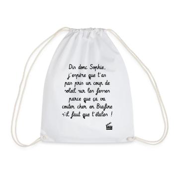 Camping : réplique culte ! Humour - Drôle - Sac de sport léger - blanc - Devant