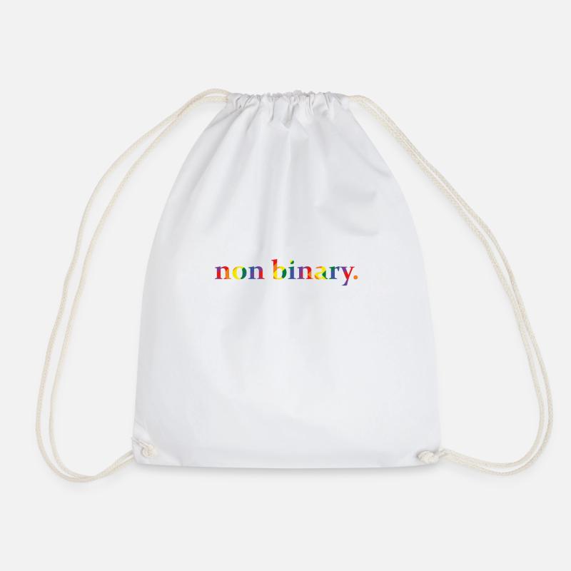 non binary. - Turnbeutel - Weiß