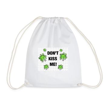 Don't kiss me Funny clothing for baby Virus Corona - Drawstring Bag - white - Front