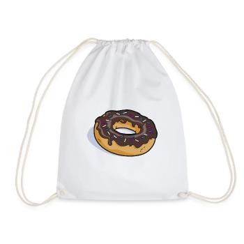 Beignet au chocolat - Sac de sport léger - blanc - Devant