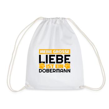Dobermann Geschenke lustig - Turnbeutel - Weiß - Vorne