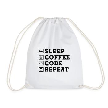 Kaffee-Codierung Programmierer Programmierer Entwickler Nerd Coff - Turnbeutel - Weiß - Vorne