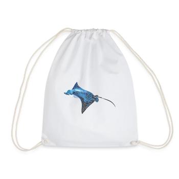 Rays, eagle rays, fish, sea creatures - Drawstring Bag - white - Front