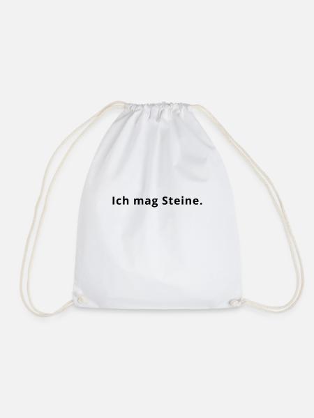 Steine - Turnbeutel - Weiß