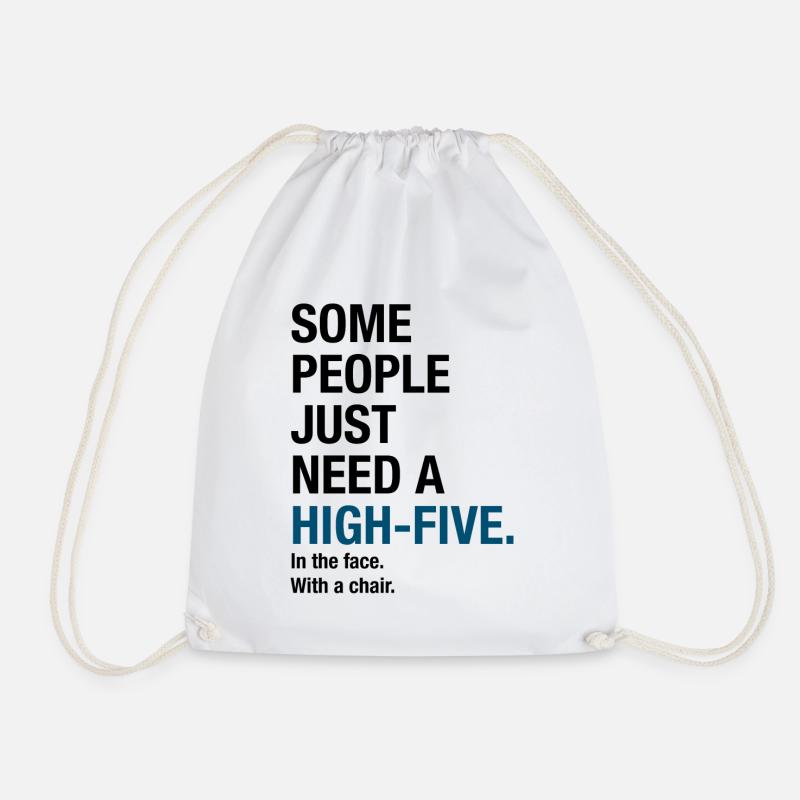 High-Five - Drawstring Bag - white