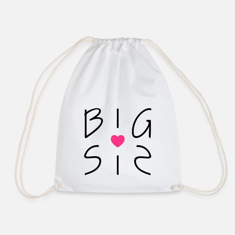 older sister - Drawstring Bag - white