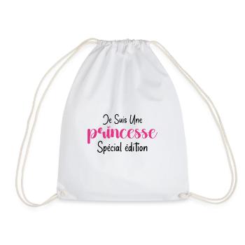 I'm a Unique Funny Female Design Princess - Drawstring Bag - white - Front