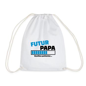 futur papa veuillez patienter - Sac de sport léger - blanc - Devant