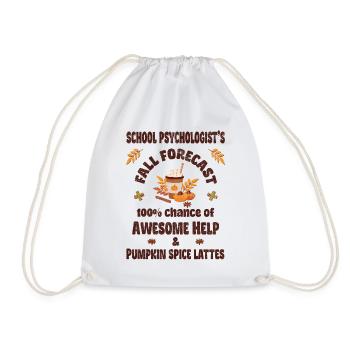 School psychologist, help & Pumpkin spice lattes - Turnbeutel - Weiß - Vorne