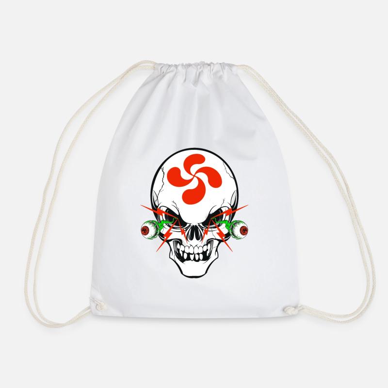 Basque skull - Turnbeutel - Weiß