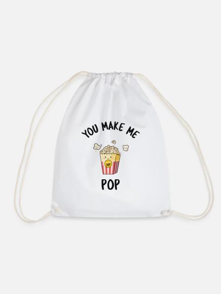 Popcorn - Turnbeutel - Weiß
