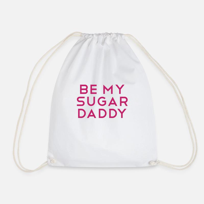 Sugar Daddy Lover pink - Drawstring Bag - white