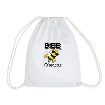 Bee Yourself Zitate Kinder Honig Geschenk - Turnbeutel - Weiß - Vorne