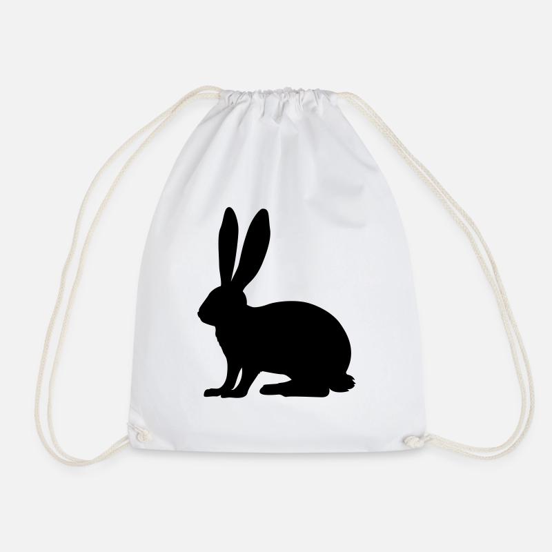 Rabbit, Hase, Bunny - Turnbeutel - Weiß