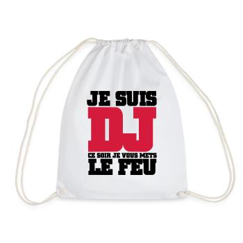 Je Suis DJ ce soir je vous mets le feu - Sac de sport léger - blanc - Devant