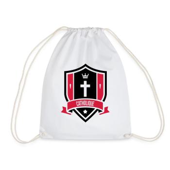 Christlich / Christ / Katholisch / Religion - Turnbeutel - Weiß - Vorne