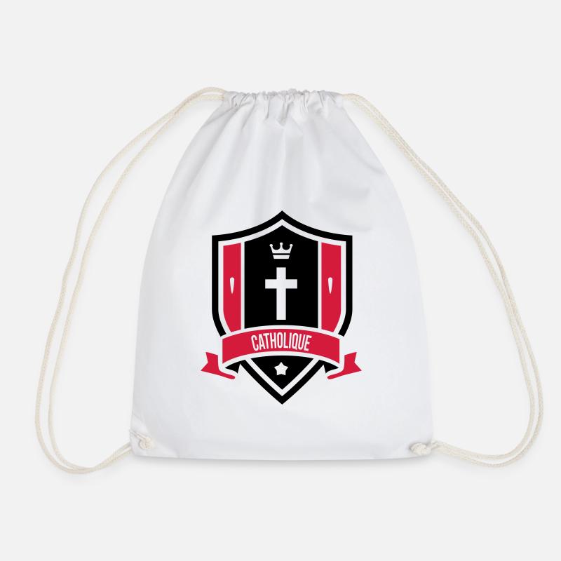 chrétien / chrétienne / catholique / religion - Sac de sport léger - blanc