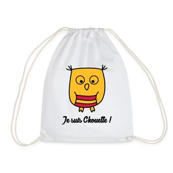 Hibou Chouette Baby Bébé Birth Enfant Sympa [S] - Drawstring Bag - white - Front