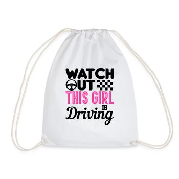 Test de conduite réussi permis de conduire cadeau L17 - Sac de sport léger - blanc - Devant
