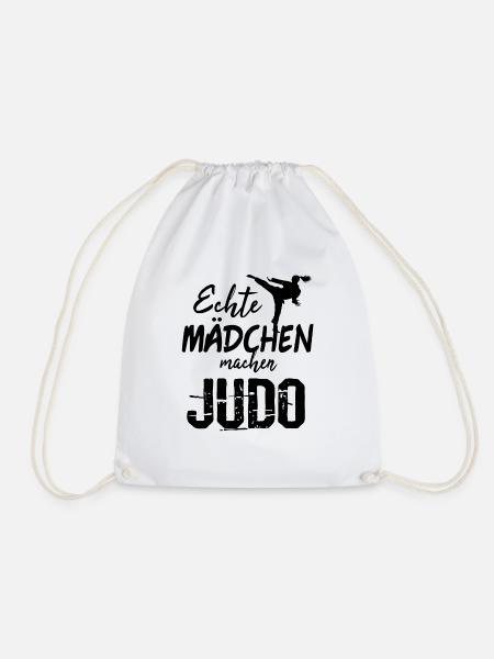 Echte Mädchen Machen Judo Geschenk - Turnbeutel - Weiß