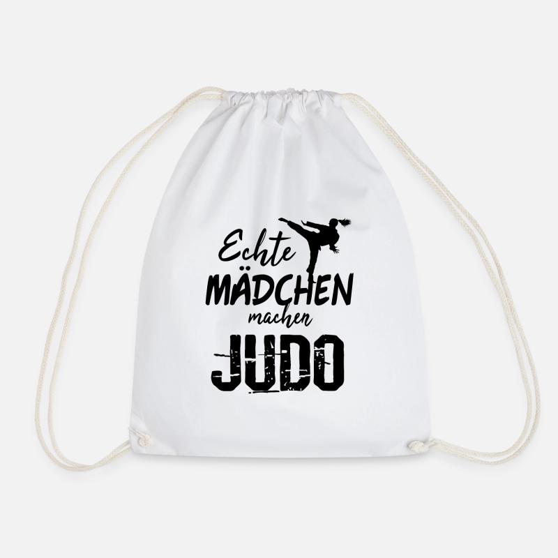 Echte Mädchen Machen Judo Geschenk - Turnbeutel - Weiß