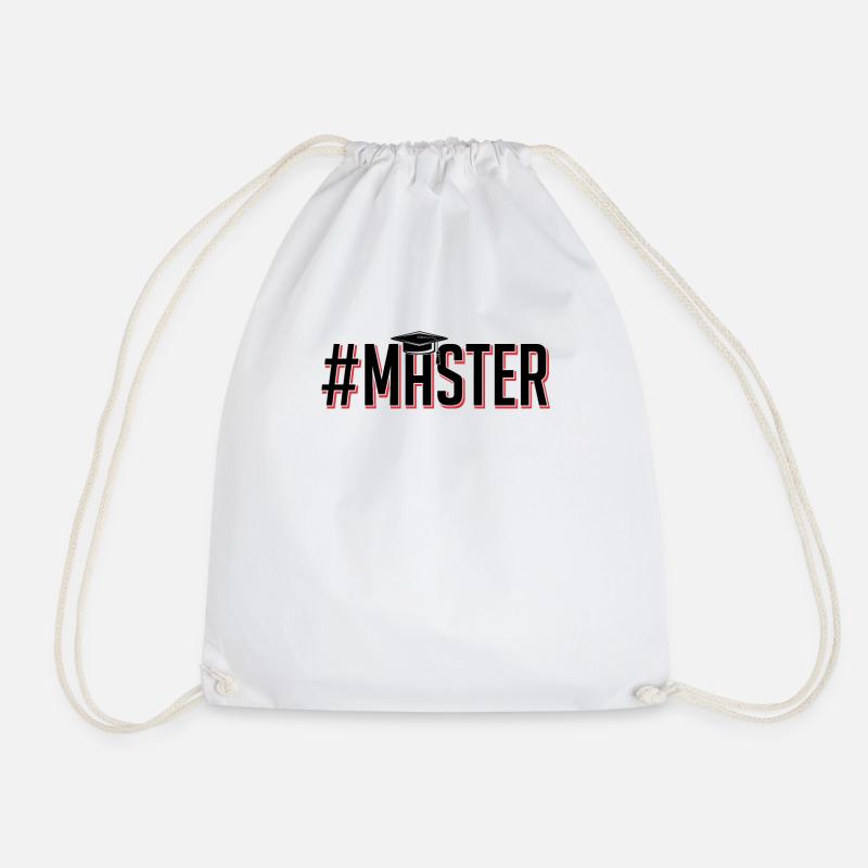 Master Abschluss Promotion Sponsion Uni Geschenk - Turnbeutel - Weiß
