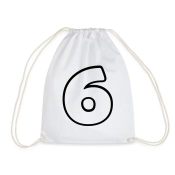 6 - Drawstring Bag - white - Front