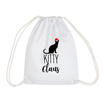 Christmas Cat - Drawstring Bag - white - Front