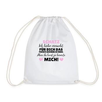 Geschenk für Freund. Lustige Geschenkidee für Mann - Turnbeutel - Weiß - Vorne