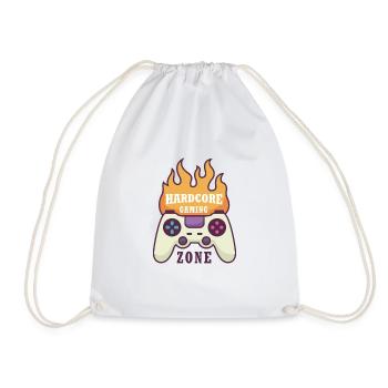 Gamepad on Fire - Drawstring Bag - white - Front
