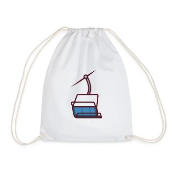 Ski Lift - Drawstring Bag - white - Front