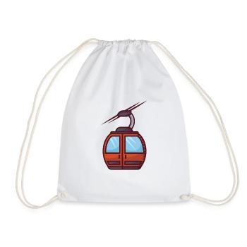 Gondola Cable Car Lift - Drawstring Bag - white - Front