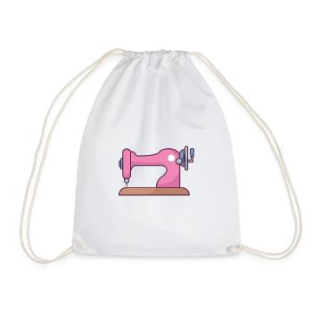 Sewing machine - Drawstring Bag - white - Front