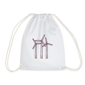 Wind Energy - Drawstring Bag - white - Front