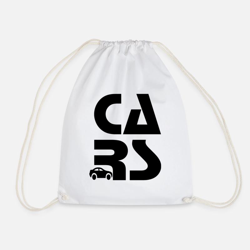 Car car - Drawstring Bag - white