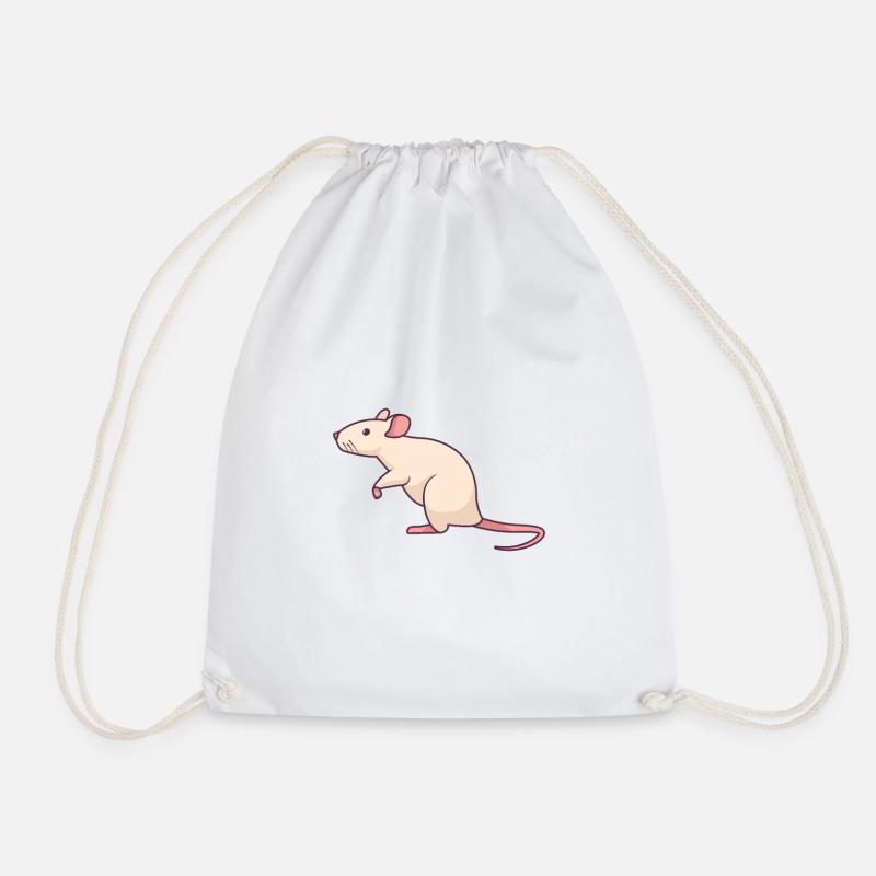 Weiße Ratte Clipart - Turnbeutel - Weiß