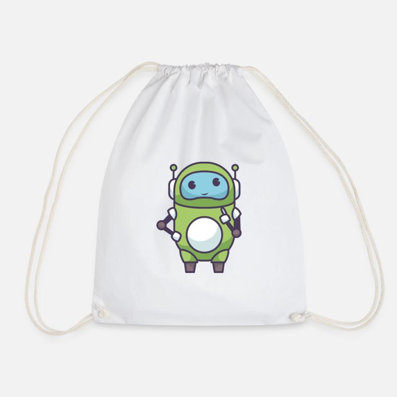 Robotics of a Robot - Drawstring Bag - white