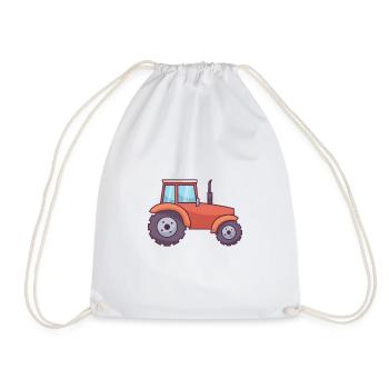 Tractor - Drawstring Bag - white - Front