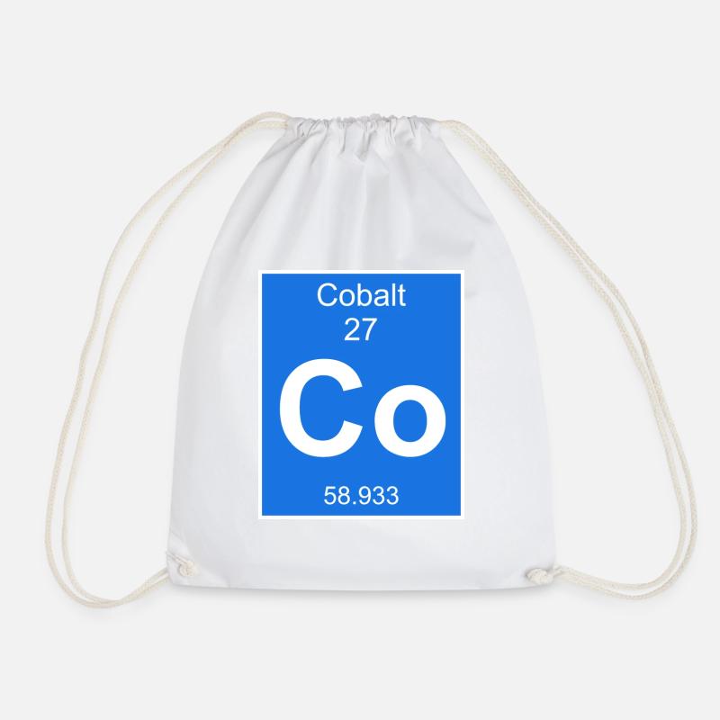 Tableau périodique des éléments chimiques de cobalt - Sac de sport léger - blanc