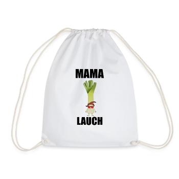 Mama Leek - Drawstring Bag - white - Front