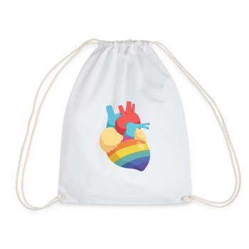 LGBT Love Wins - Drawstring Bag - white - Front