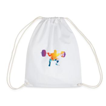 Weightlifting Weightlifter - Drawstring Bag - white - Front