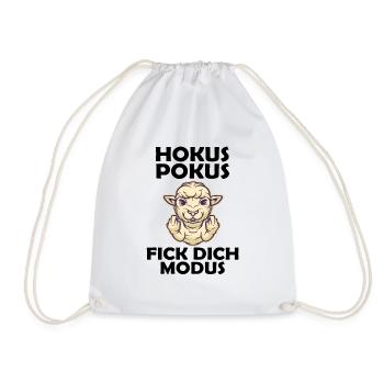 Hokus Pokus fick dich Modus Schaf Arbeit - Turnbeutel - Weiß - Vorne