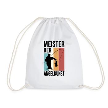 Angeln Angler Retro - Turnbeutel - Weiß - Vorne