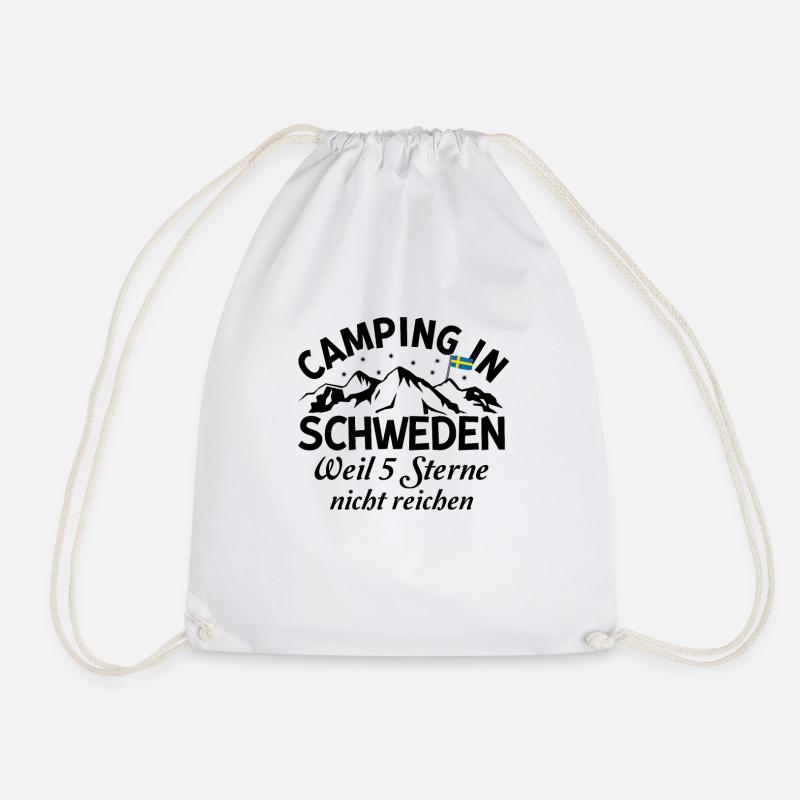 Camping Schweden - Turnbeutel - Weiß
