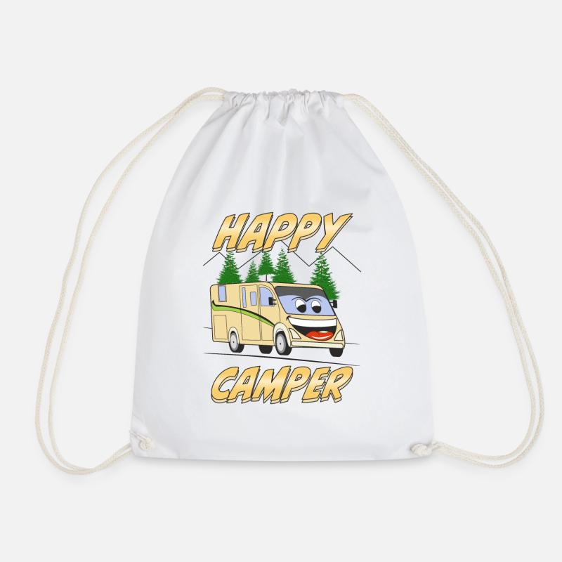 CAMBINGMOBIL HAPPY CAMPER - Turnbeutel - Weiß
