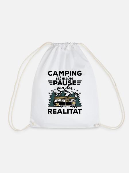 Camping - Turnbeutel - Weiß