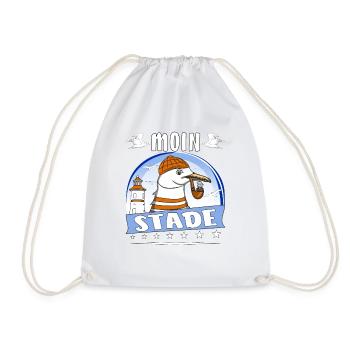 MÖWE MOIN STADE - Turnbeutel - Weiß - Vorne