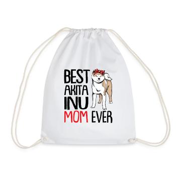Akita Inu - Drawstring Bag - white - Front