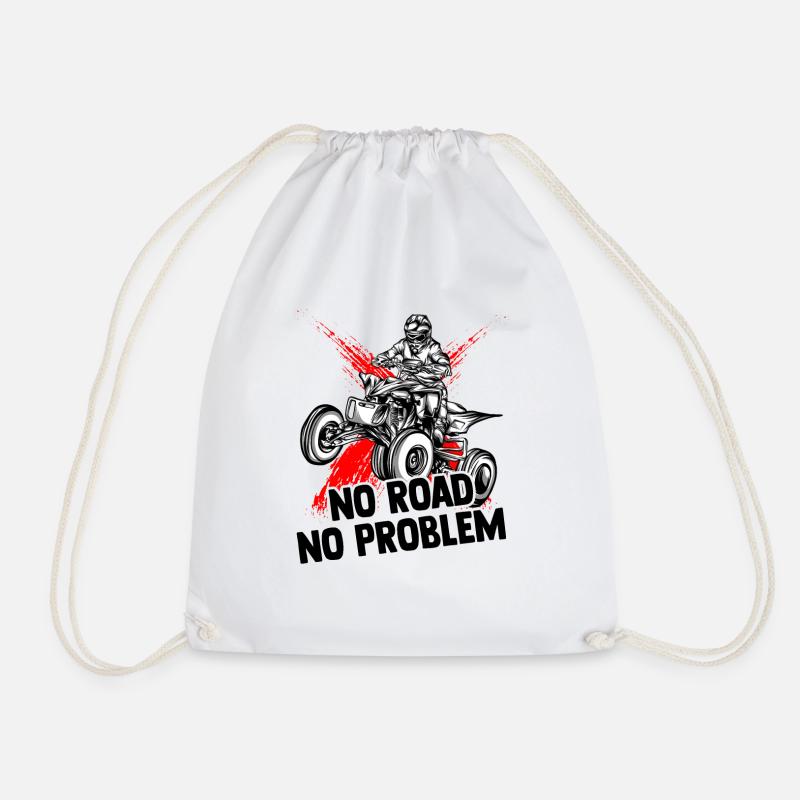 Quad bike - Drawstring Bag - white